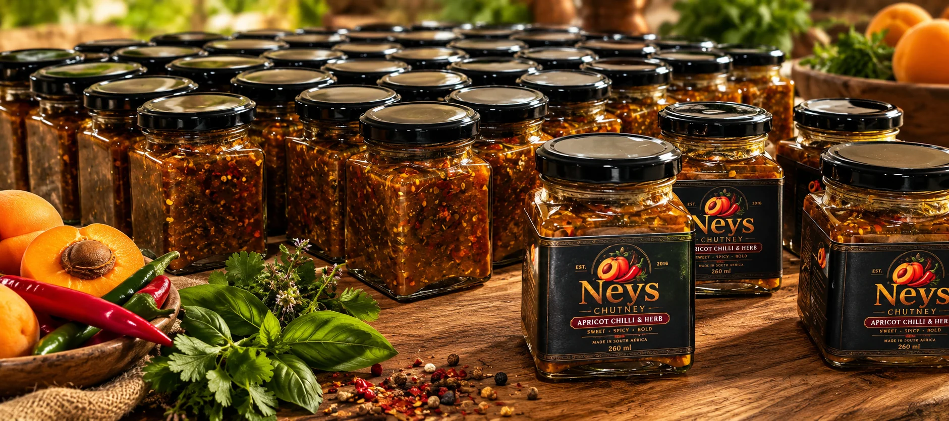 Variety of colorful chutneys