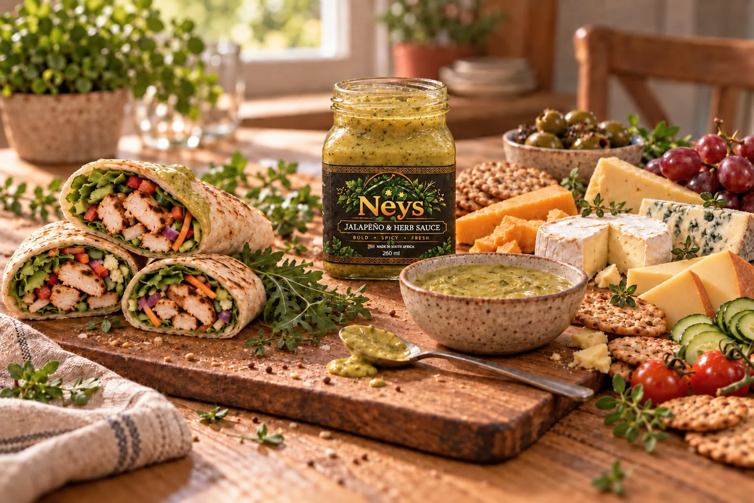 Gourmet gift box with food items